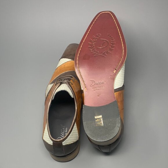 *NEW* / DUCA "Imperio" / Genuine Italian Calfskin / Tri Tone Derby / Men's 14 - Picture 12 of 13